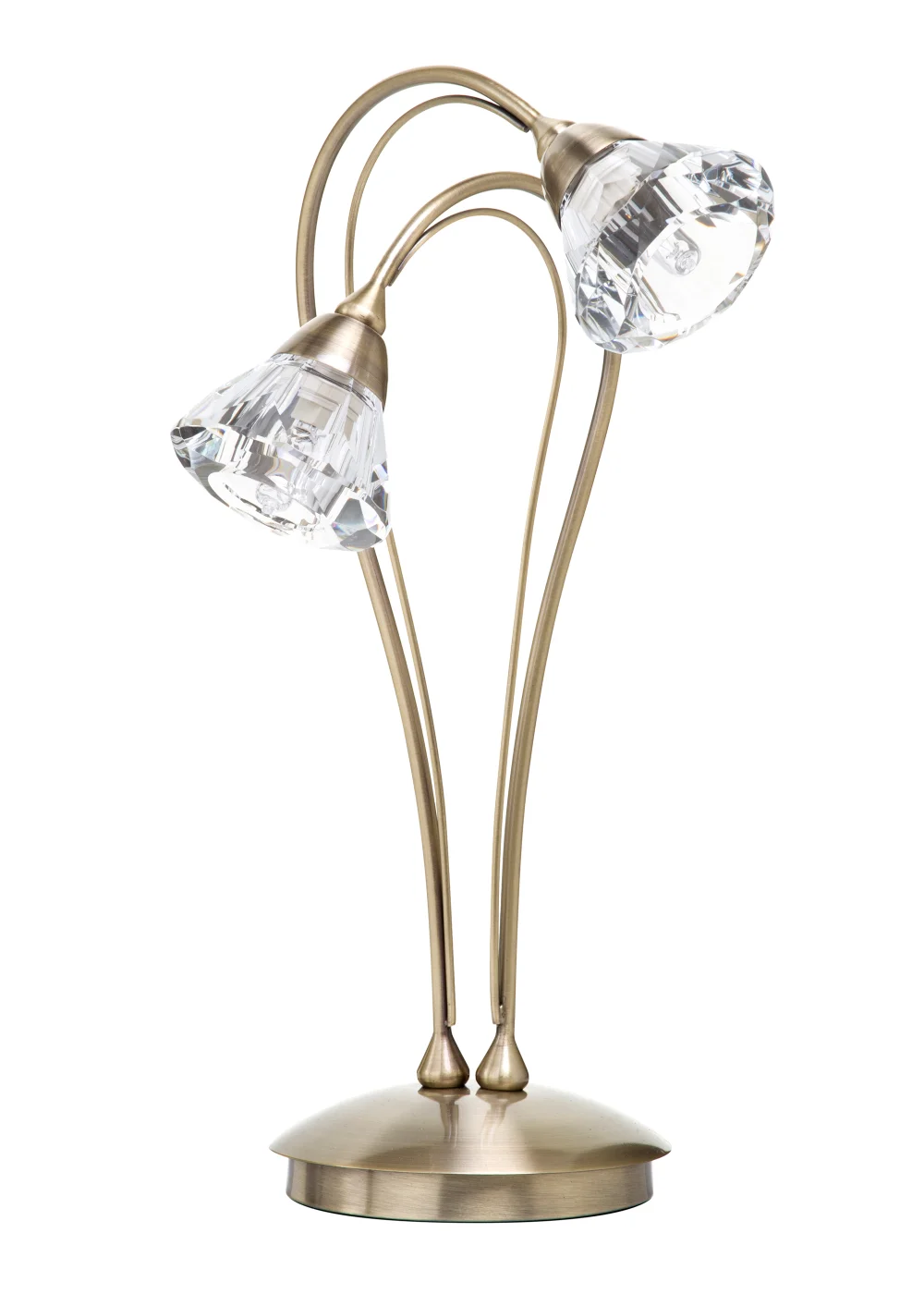 BHS Marianne Table Lamp 2 Light Antique Brass (38cm x 21cm) - One Size Image 5