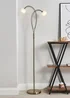 BHS Soni Floor Lamp 2 Light Antique Brass (149cm x 45cm) - One Size Image 1