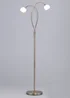 BHS Soni Floor Lamp 2 Light Antique Brass (149cm x 45cm) - One Size Image 4