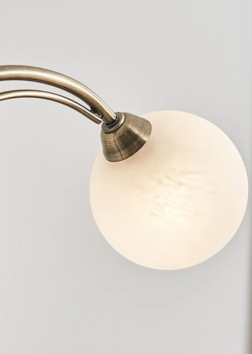 BHS Soni Floor Lamp 2 Light Antique Brass (149cm x 45cm) - One Size Image 3