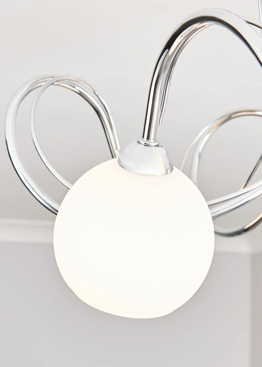 BHS Soni Flush Ceiling 5 Light Chrome (28cm x 46cm) - One Size Image 3