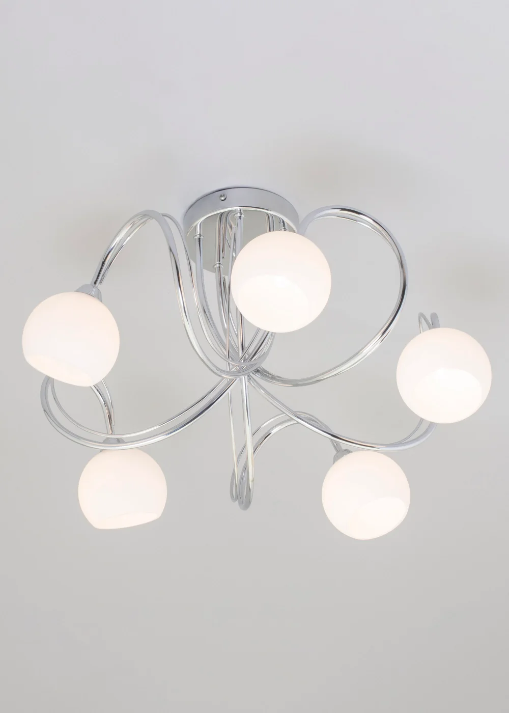 BHS Soni Flush Ceiling 5 Light Chrome (28cm x 46cm) - One Size Image 4