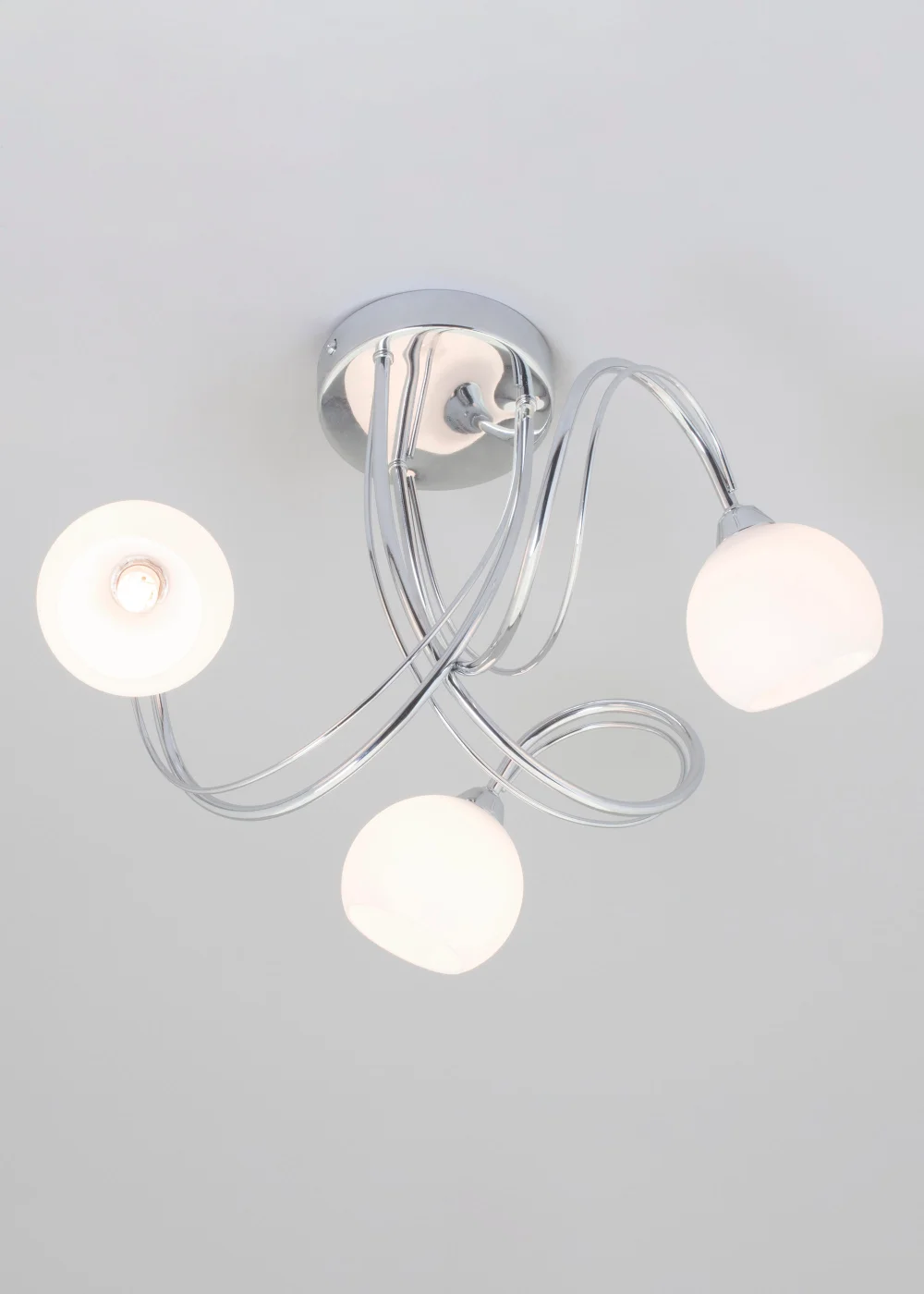 BHS Soni Chrome 3 Light Flush Ceiling Light - One Size Image 4
