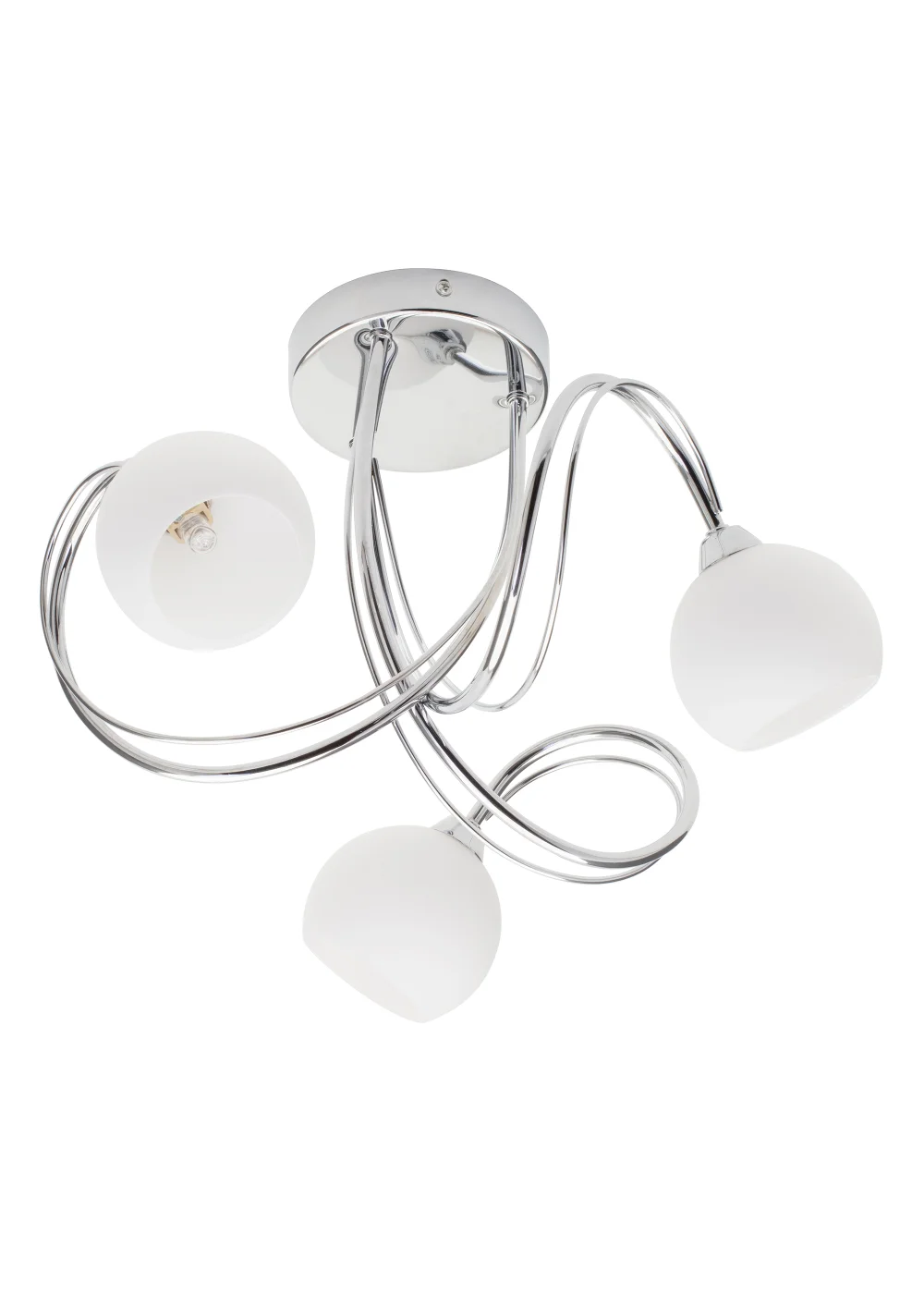 BHS Soni Chrome 3 Light Flush Ceiling Light - One Size Image 5