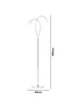 BHS Soni Floor Lamp 2 Light Chrome (149cm x 45cm) - One Size Image 6