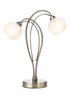 BHS Soni Table Lamp 2 Light Antique Brass (38cm x 31cm) - One Size Image 4