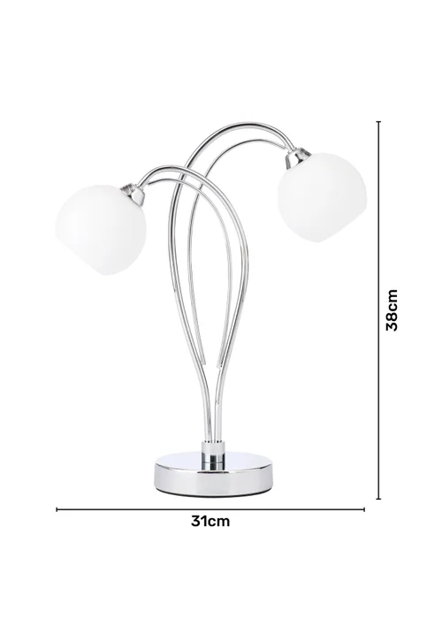 BHS Soni Chrome Table Lamp - One Size Image 5