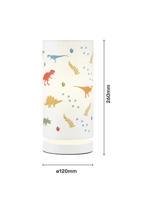Glow Dinosaur Glow In The Dark Table Lamp (26cm x 12cm) - One Size Image 5