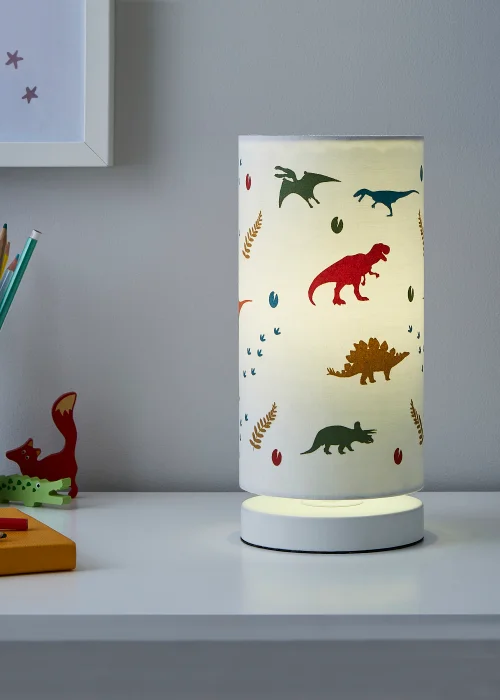 Glow Dinosaur Glow In The Dark Table Lamp (26cm x 12cm) - One Size Image 1