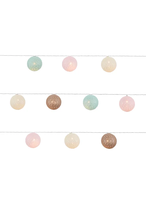 Glow Pom Pom LED String Lights (5cm x 435cm) - One Size Image 2