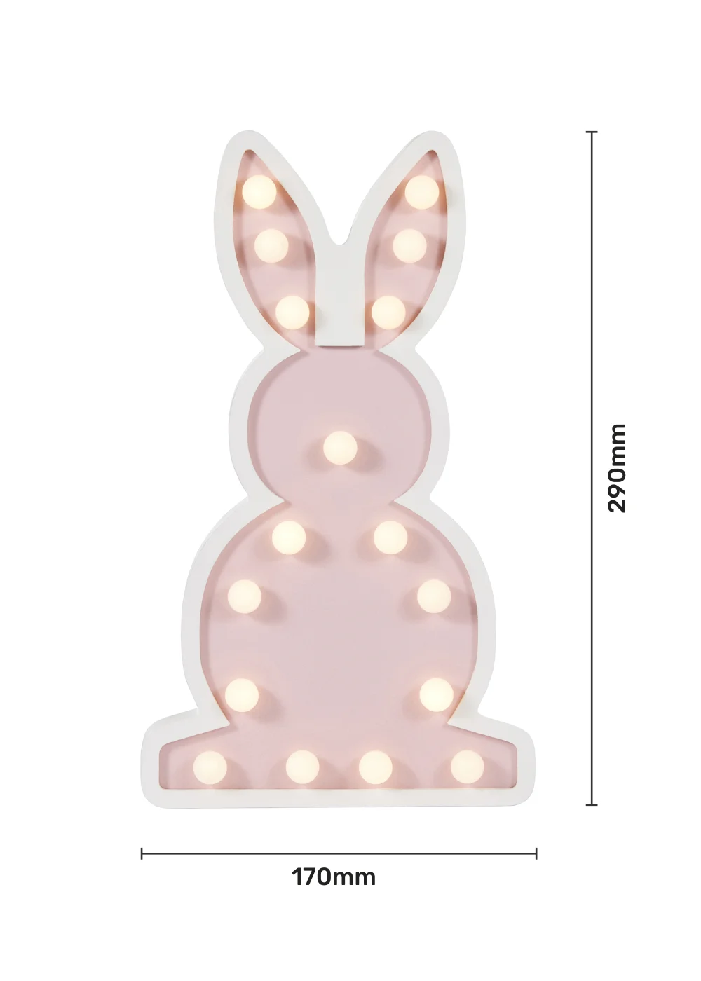Glow Bunny Light (29cm x 17cm) - One Size Image 5