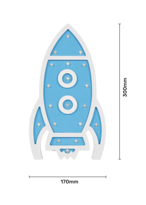 Glow Rocket Light (30cm x 17cm) - One Size Image 5