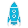 Glow Rocket Light (30cm x 17cm) - One Size Image 4