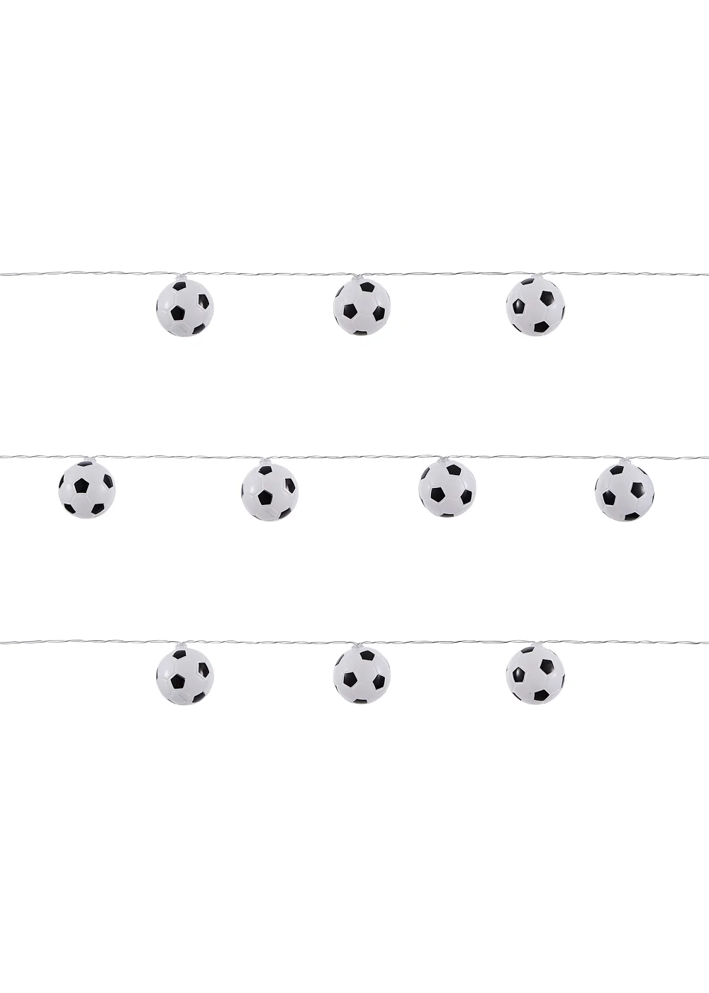 Glow Football LED String Lights (5cm x 435cm) - One Size Image 4