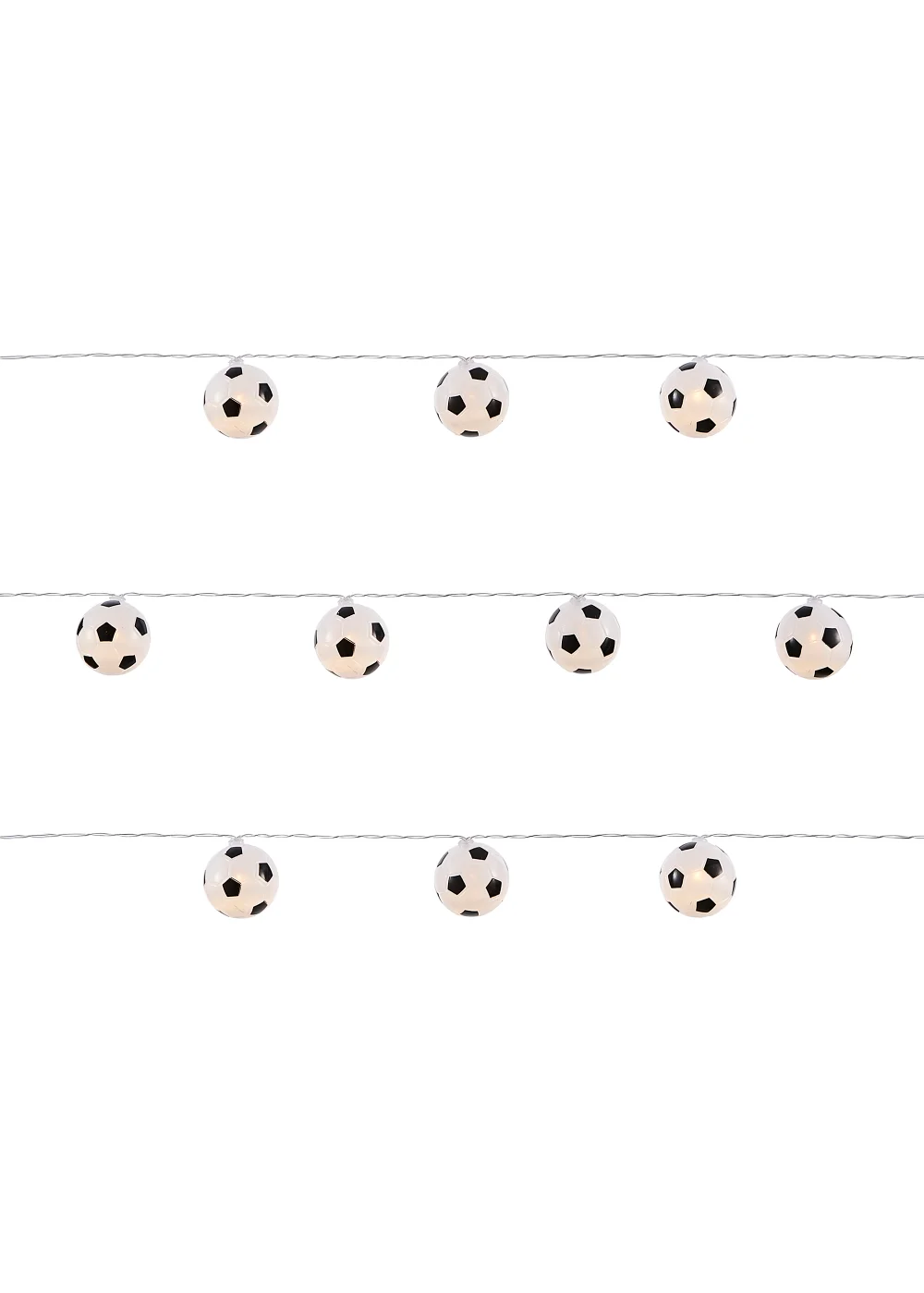 Glow Football LED String Lights (5cm x 435cm) - One Size Image 2