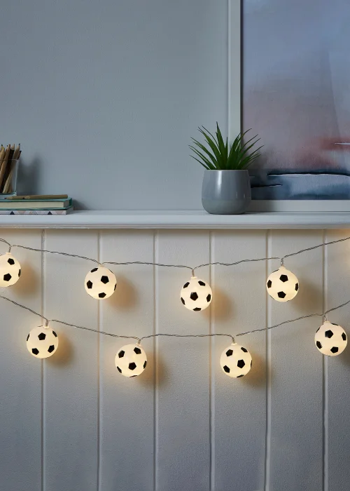 Glow Football LED String Lights (5cm x 435cm) - One Size Image 1