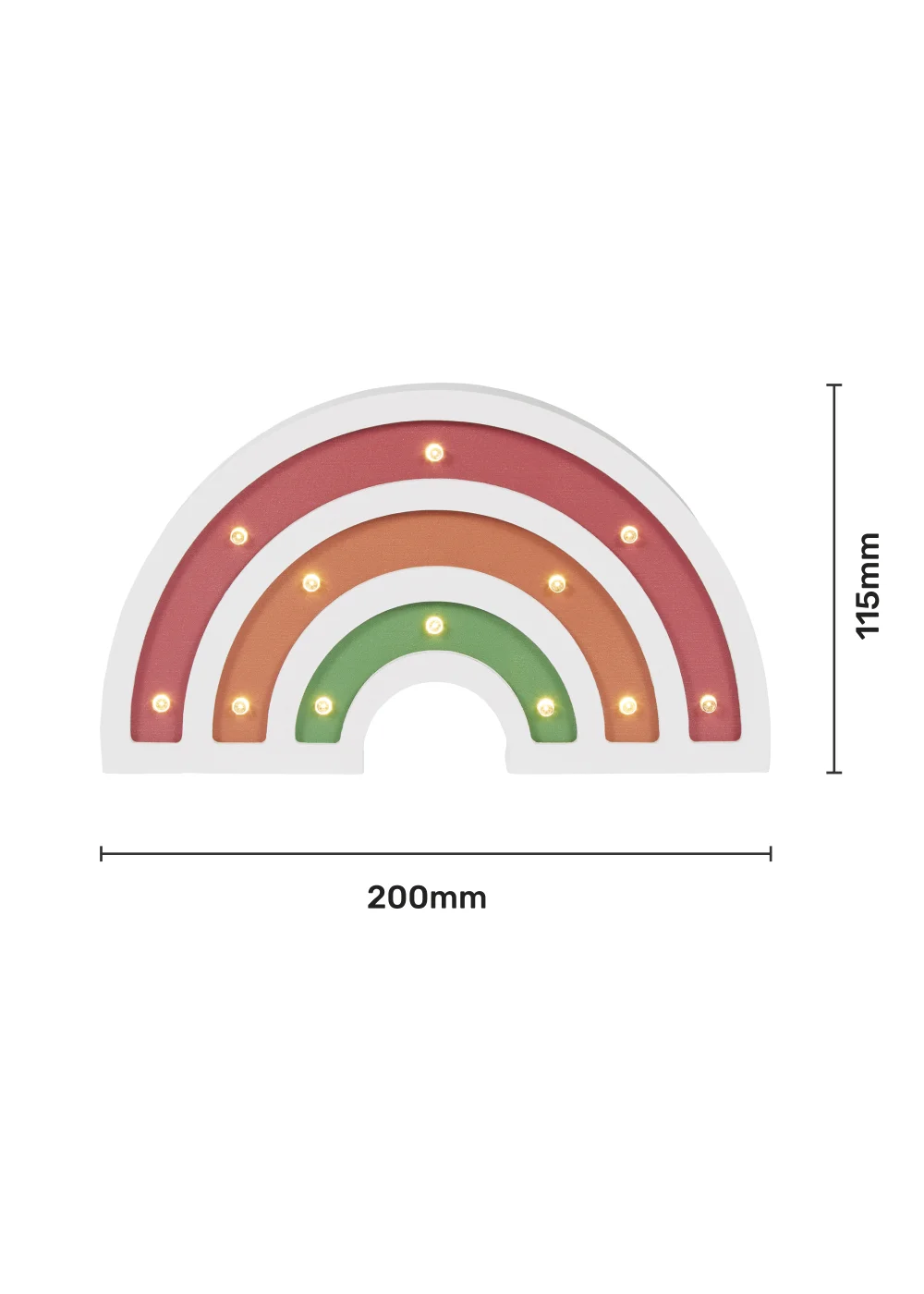 Glow Rainbow Light (11.5cm x 20cm) - One Size Image 5
