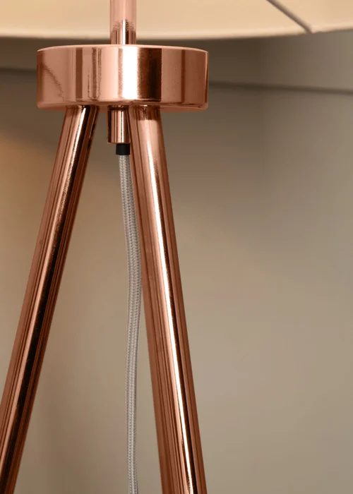 BHS Tristan Tripod Floor Lamp Copper (150cm x 55cm) - One Size Image 3