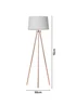 BHS Tristan Tripod Floor Lamp Copper (150cm x 55cm) - One Size Image 5
