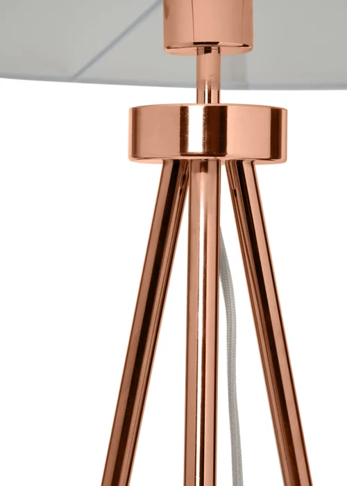 BHS Tristan Tripod Floor Lamp Copper (150cm x 55cm) - One Size Image 6