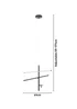 BHS Zaha LED Stick Ceiling Light Black (Adjustable 59-171cm x 61cm) - One Size Image 4