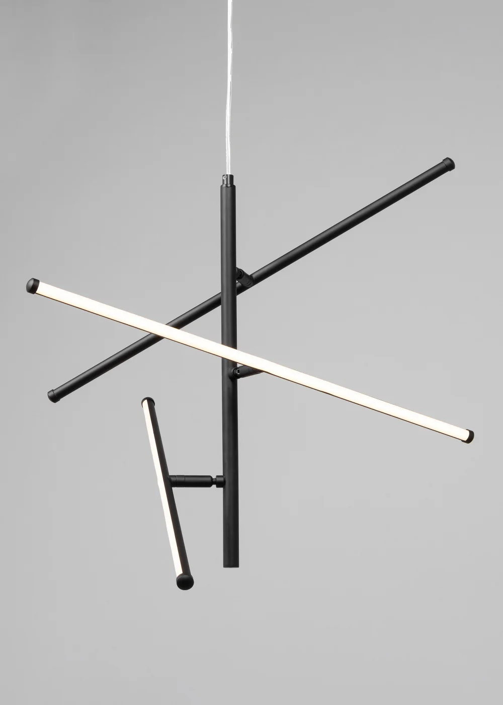 BHS Zaha LED Stick Ceiling Light Black (Adjustable 59-171cm x 61cm) - One Size Image 2