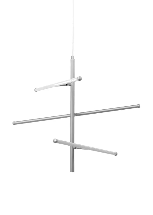 BHS Zaha LED Stick Ceiling Light Silver (Adjustable 59-171cm x 61cm) - One Size Image 2