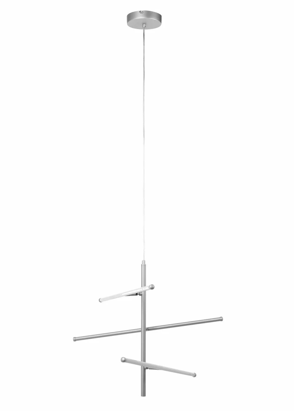 BHS Zaha LED Stick Ceiling Light Silver (Adjustable 59-171cm x 61cm) - One Size Image 1