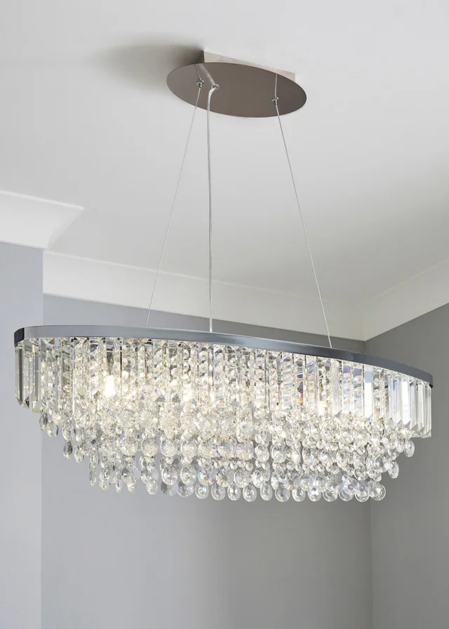 BHS Chrome Paladina Diner Pendant