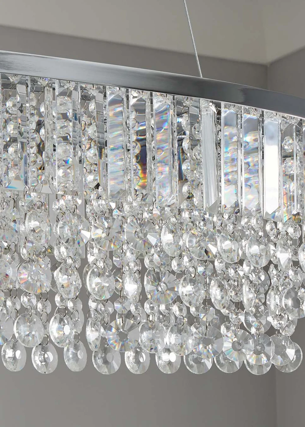 BHS Chrome Paladina Diner Pendant - One Size Image 3