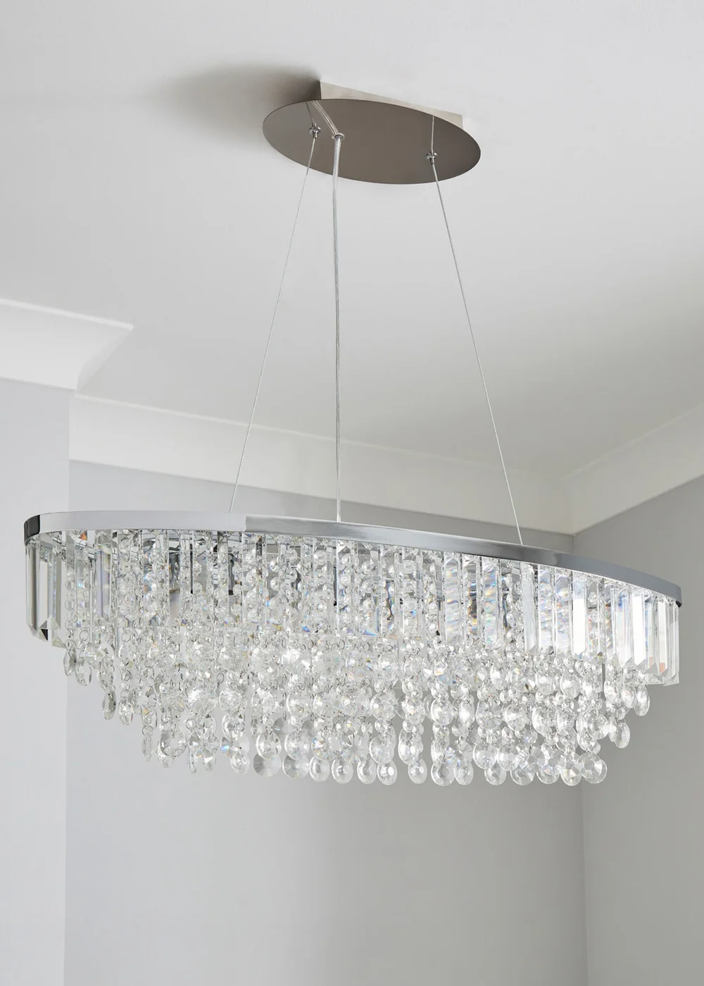 BHS Chrome Paladina Diner Pendant - One Size Image 1