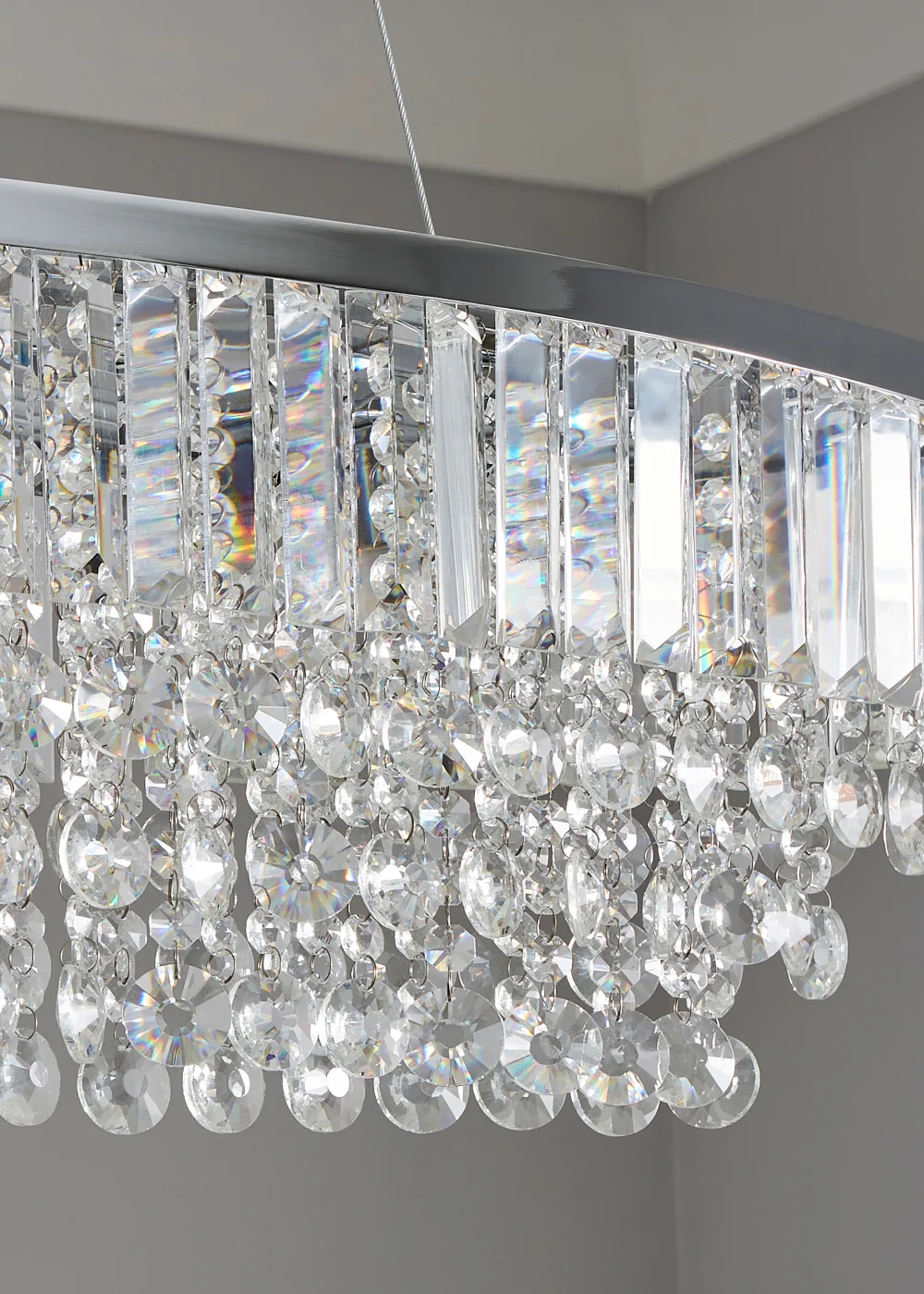 BHS Chrome Paladina Diner Pendant - One Size Image 5