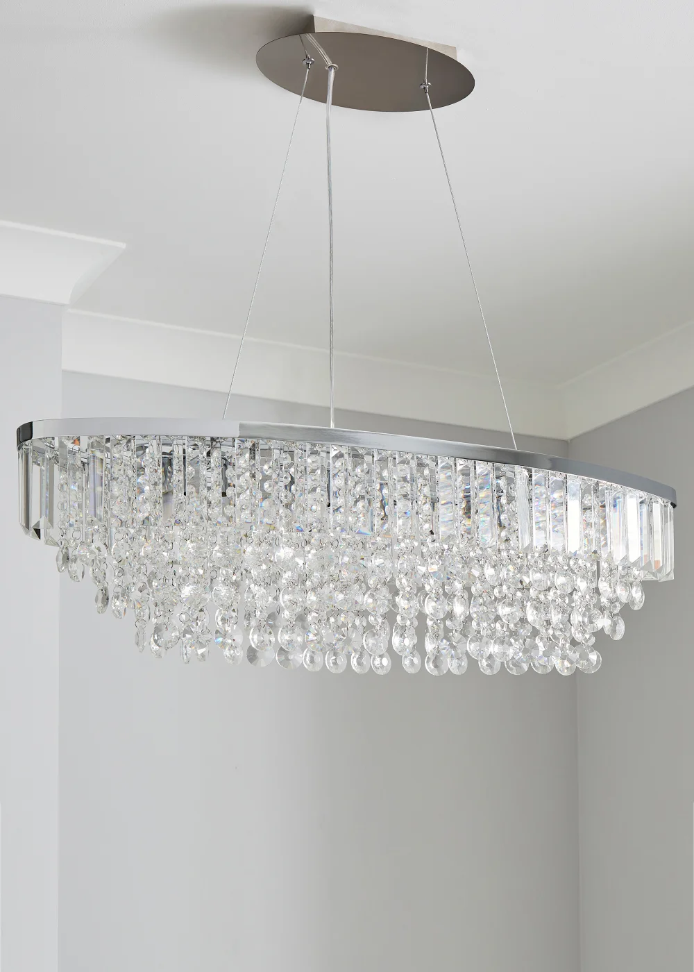 BHS Chrome Paladina Diner Pendant - One Size Image 4