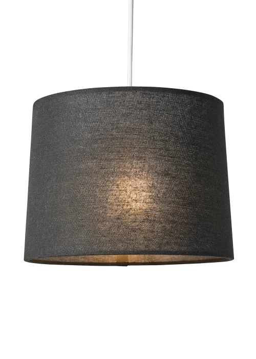 BHS Mira Linen Easyfit Shade Black (19cm x 25cm) - One Size Image 2