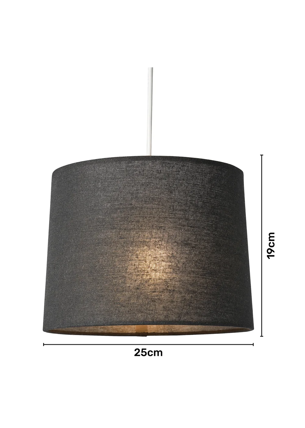 BHS Mira Linen Easyfit Shade Black (19cm x 25cm) - One Size Image 5