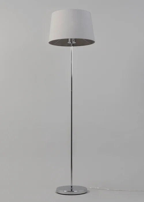 BHS Mira Touch Floor Lamp Chrome & Grey (155cm x 38cm) - One Size Image 5
