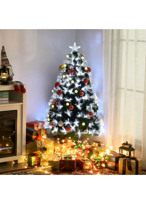 HOMCOM 4ft White Light Artificial Christmas Tree - 120cm Image 2
