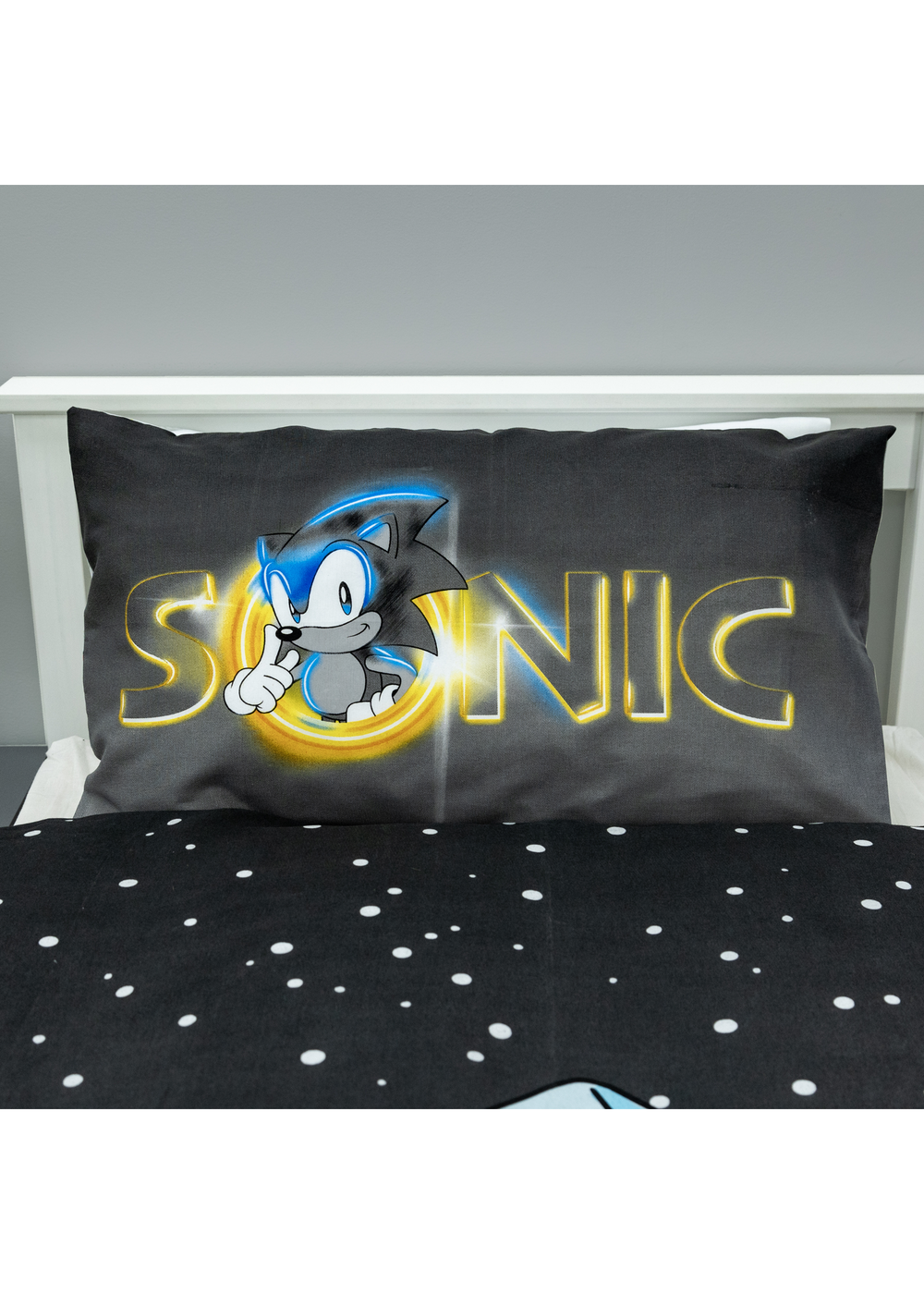Sonic Snow Single Panel "Glow In The Dark" Duvet Cover - Single Image 3