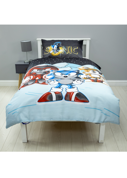 Sonic Snow Single Panel "Glow In The Dark" Duvet Cover - Single Image 1