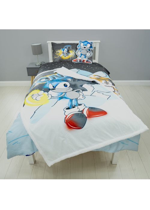 Sonic Snow Single Panel "Glow In The Dark" Duvet Cover - Single Image 5