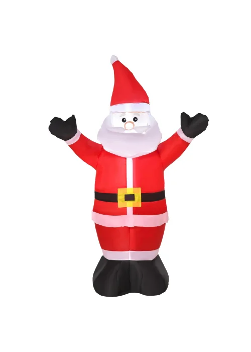 HOMCOM 4ft Inflatable Christmas Santa Claus - One Size Image 2