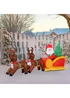 HOMCOM 230cm Christmas Inflatable Xmas Santa Claus - One Size Image 2