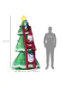 HOMCOM Inflatable Christmas Tree with Santa Claus, Penguin and Snowman on a Ladder (8Ft) - One Size Image 3