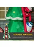 HOMCOM Inflatable Christmas Tree with Santa Claus, Penguin and Snowman on a Ladder (8Ft) - One Size Image 5