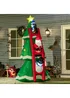 HOMCOM Inflatable Christmas Tree with Santa Claus, Penguin and Snowman on a Ladder (8Ft) - One Size Image 2