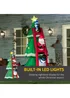 HOMCOM Inflatable Christmas Tree with Santa Claus, Penguin and Snowman on a Ladder (8Ft) - One Size Image 4
