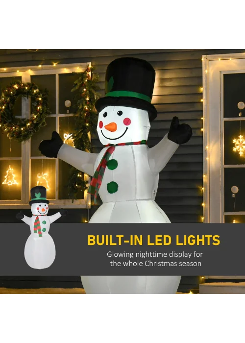 HOMCOM 6.5ft Inflatable Snowman LED Christmas - One Size Image 4
