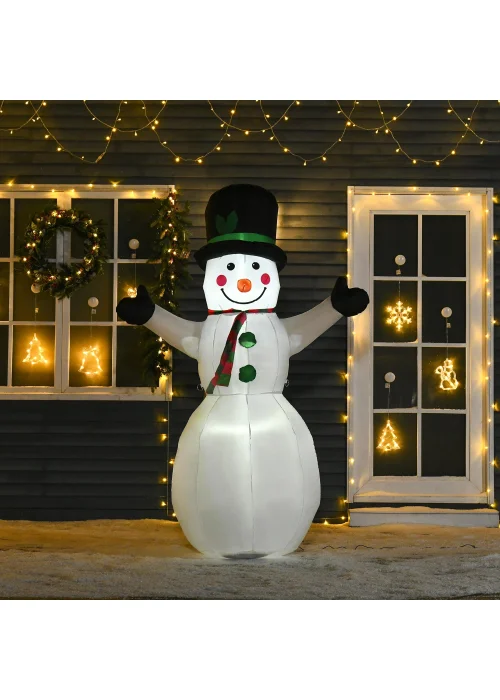 HOMCOM 6.5ft Inflatable Snowman LED Christmas - One Size Image 2