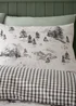 Catherine Lansfield Brushed Cotton Alpine Village Duvet Cover Set - Single Image 3