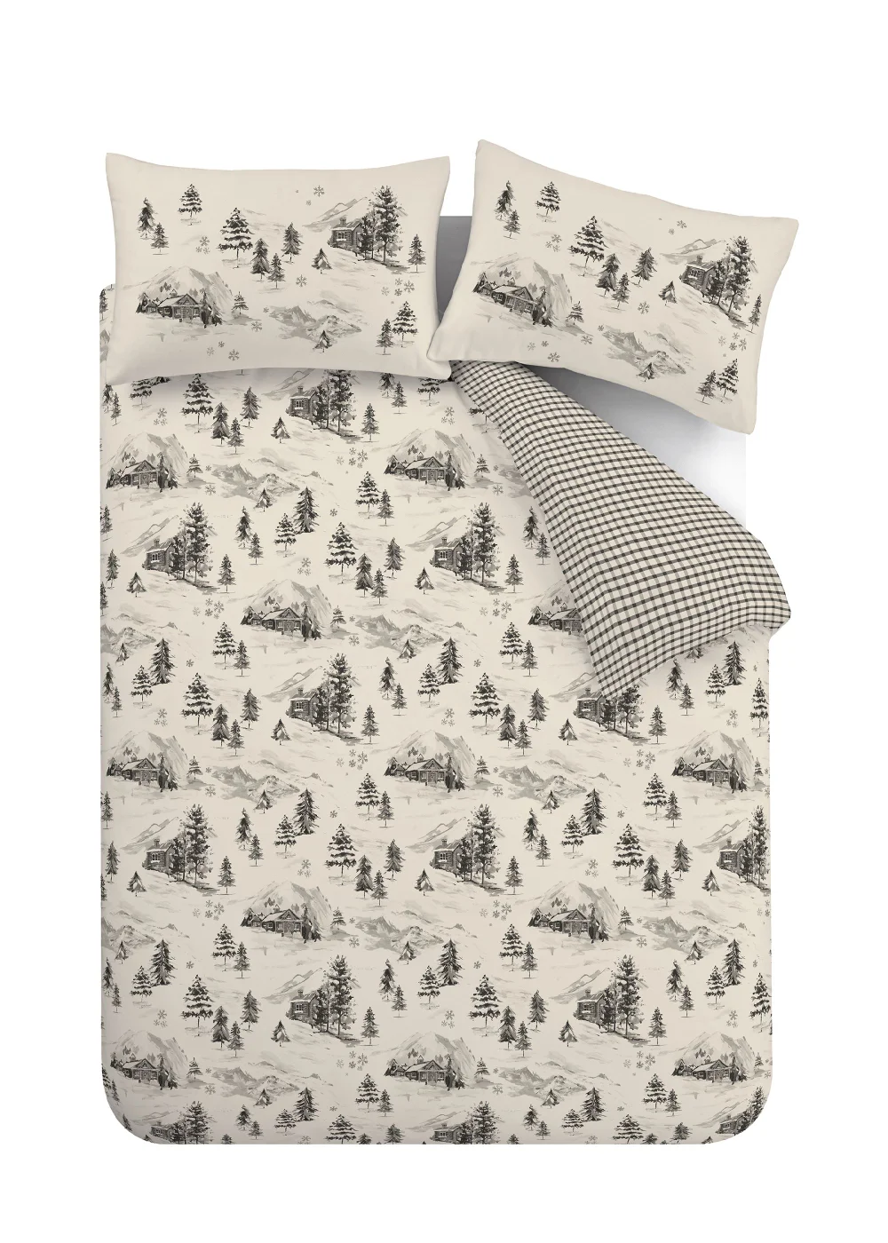 Catherine Lansfield Brushed Cotton Alpine Village Duvet Cover Set - Single Image 5